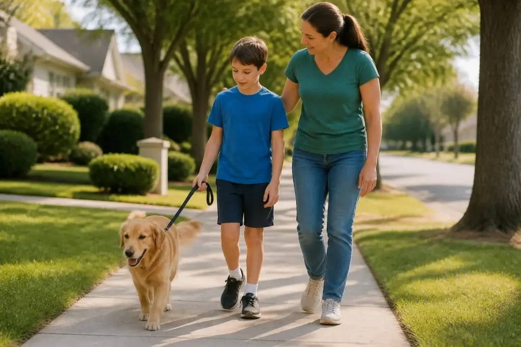 dog walking for kids featured image